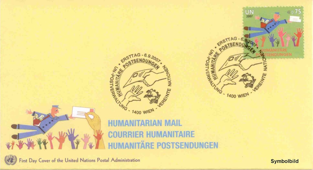 UNO Wien - FDC , € 0,75 - Humanitäre Postsendungen UNO Wien - FDC , € 0,75 - Humanitäre Postsendungen