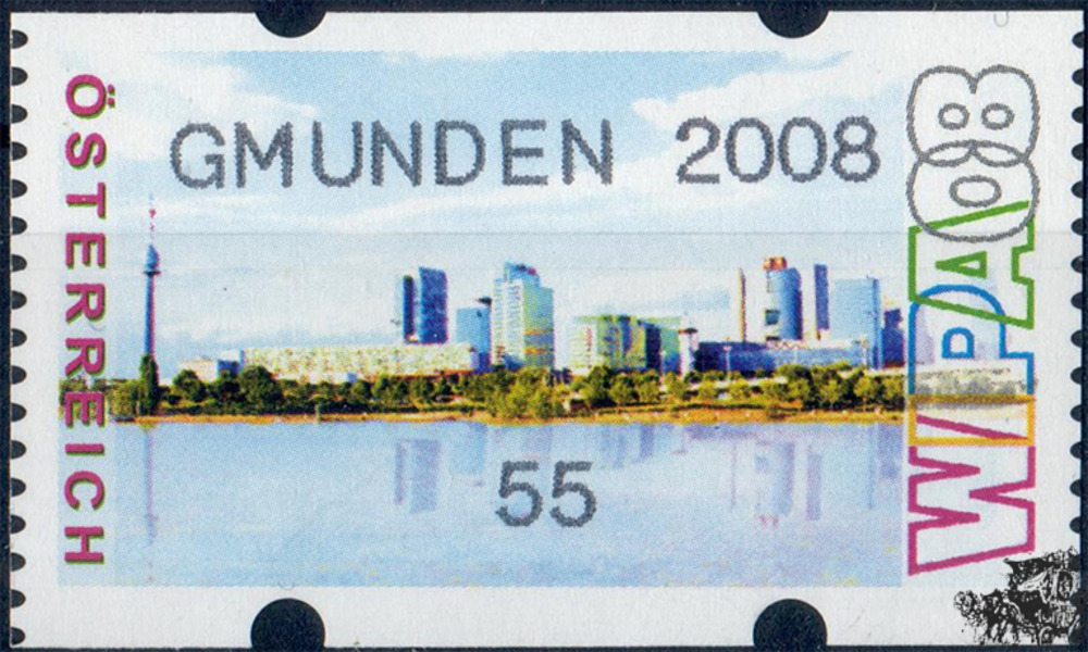 Österreich 2008 Automatenmarke ** - € 0,55 - Wien mit Donau: GMUNDEN 2008