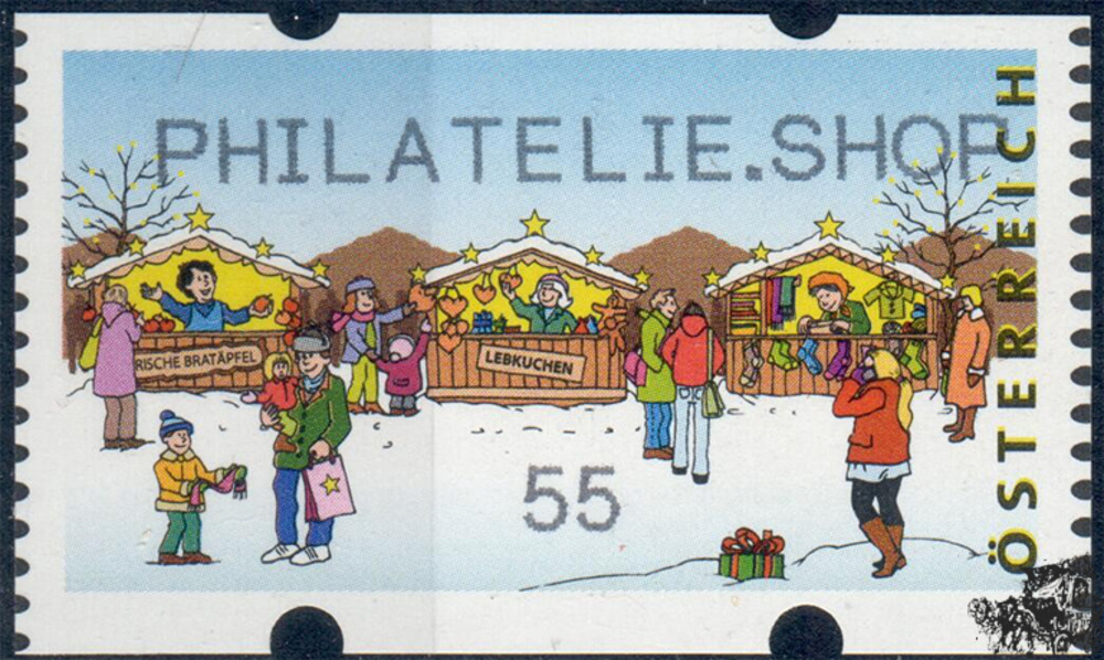 Österreich 2009 Automatenmarke ** - € 0,55 - Weihnachtsmarkt: PHILATELIE.SHOP