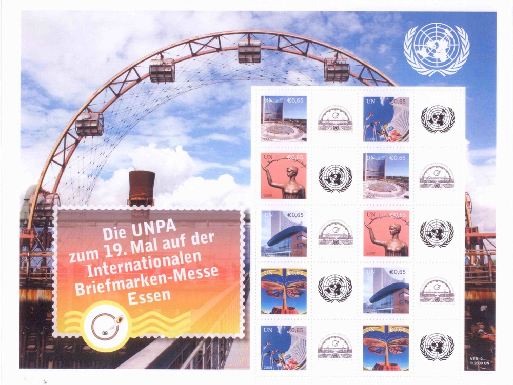 UNO Wien - ** , € 3,25 - Grußmarken: Internat. Briefmarkenmesse, Essen