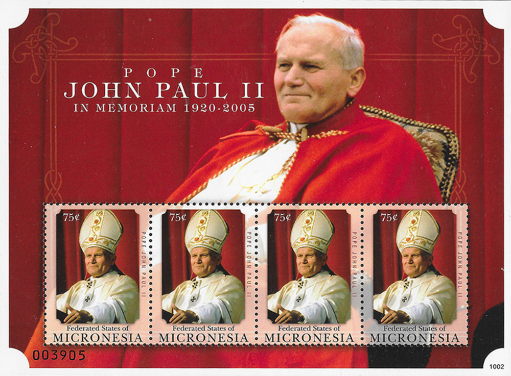 Mikronesien 2010 ** - 5. Todestag von Papst Johannes Paul II. Mikronesien 2010 ** - 5. Todestag von Papst Johannes Paul II.