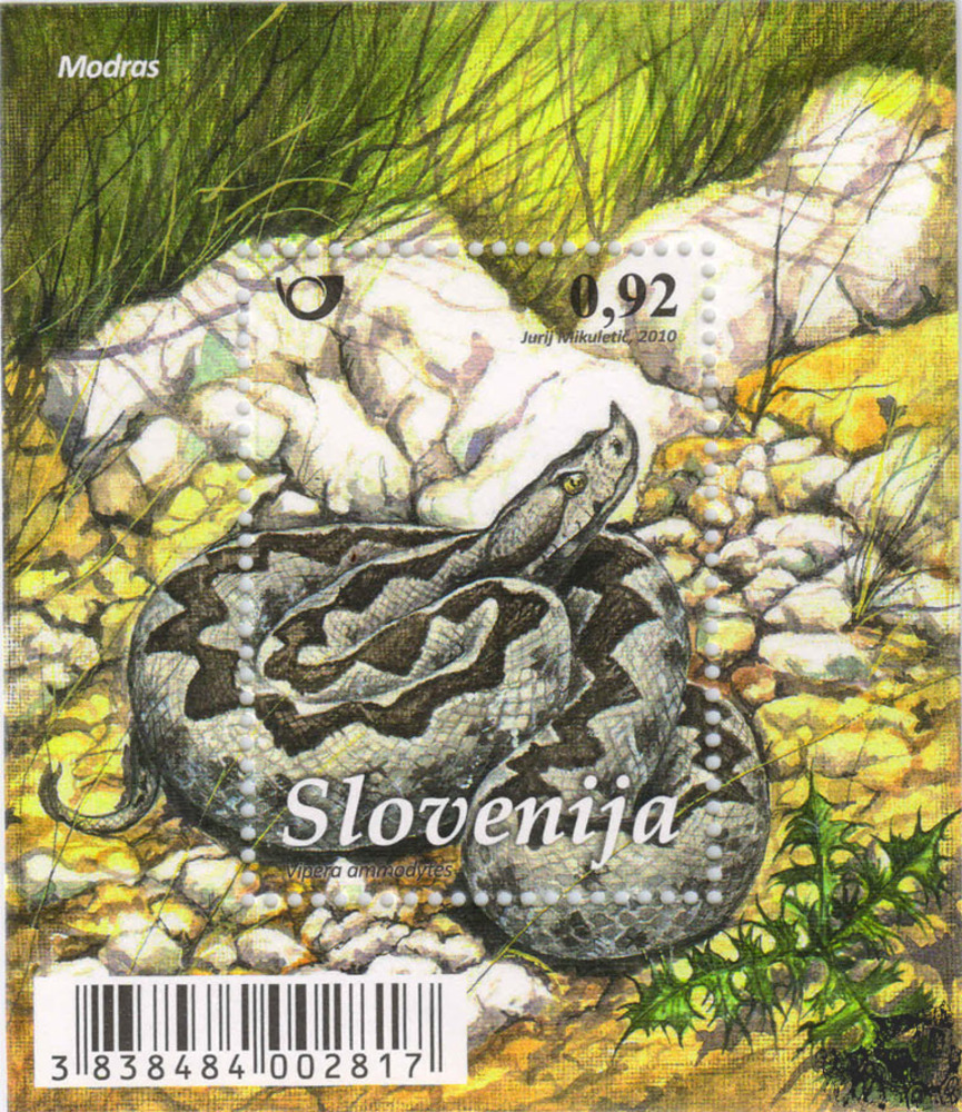 Slowenien 2010 **, € 0,92 Schlangen - Bl. 51 Slowenien 2010 **, € 0,92 Schlangen - Bl. 51