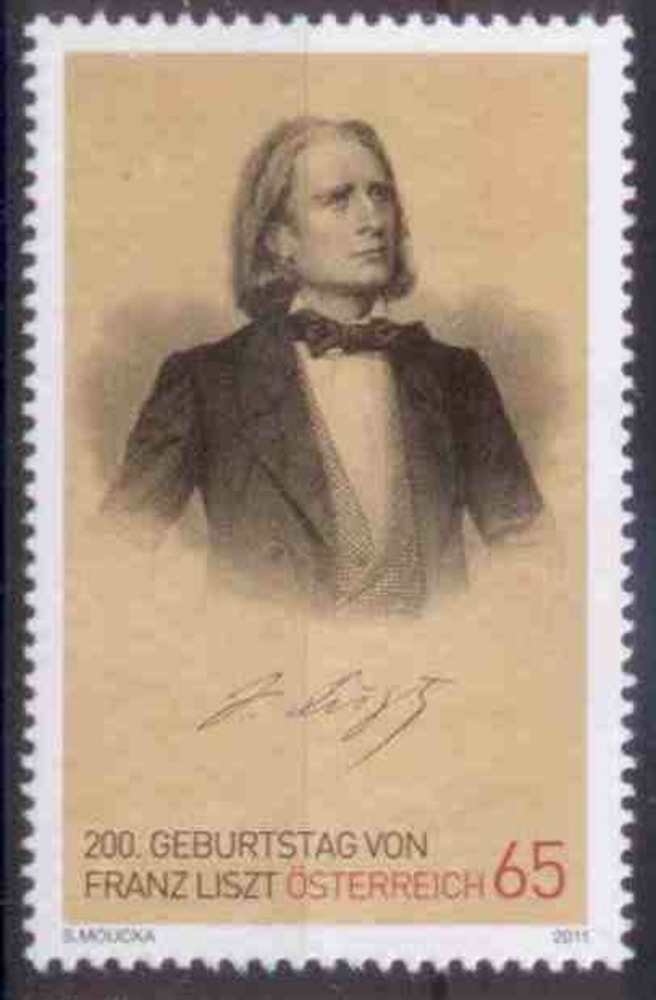 Österreich 2011 ** - € 0,65 - 200. Geburtstag von Franz Liszt