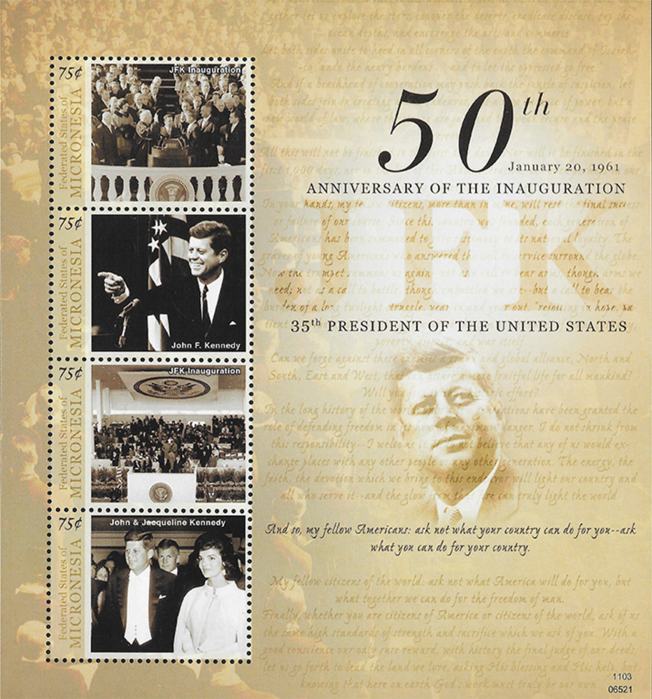 Mikronesien 2011 ** - 50. Jahrestag des Amtsantritts von John F. Kennedy