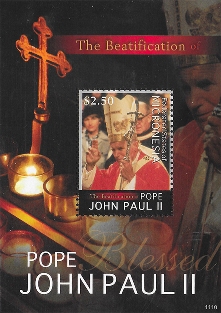 Mikronesien 2011 ** - Papst Johannes Paul II. mit Mitra und Ferula