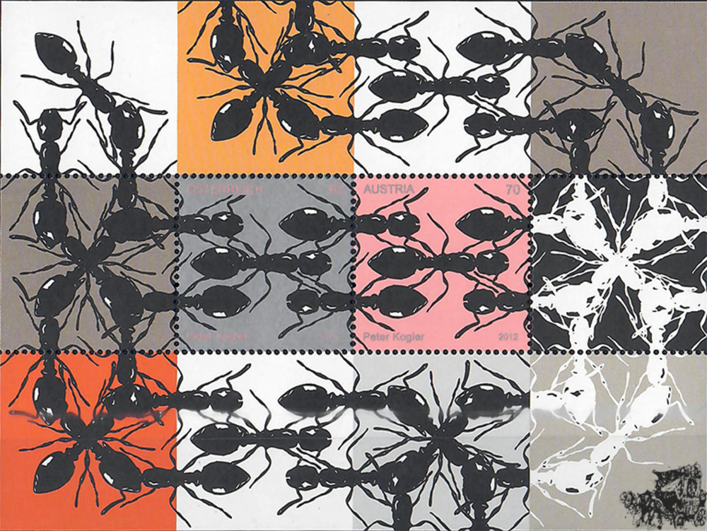 Österreich 2012 Block o - € 1,32 - Peter Kogler - Ameisen Österreich 2012 Block o - € 1,32 - Peter Kogler - Ameisen