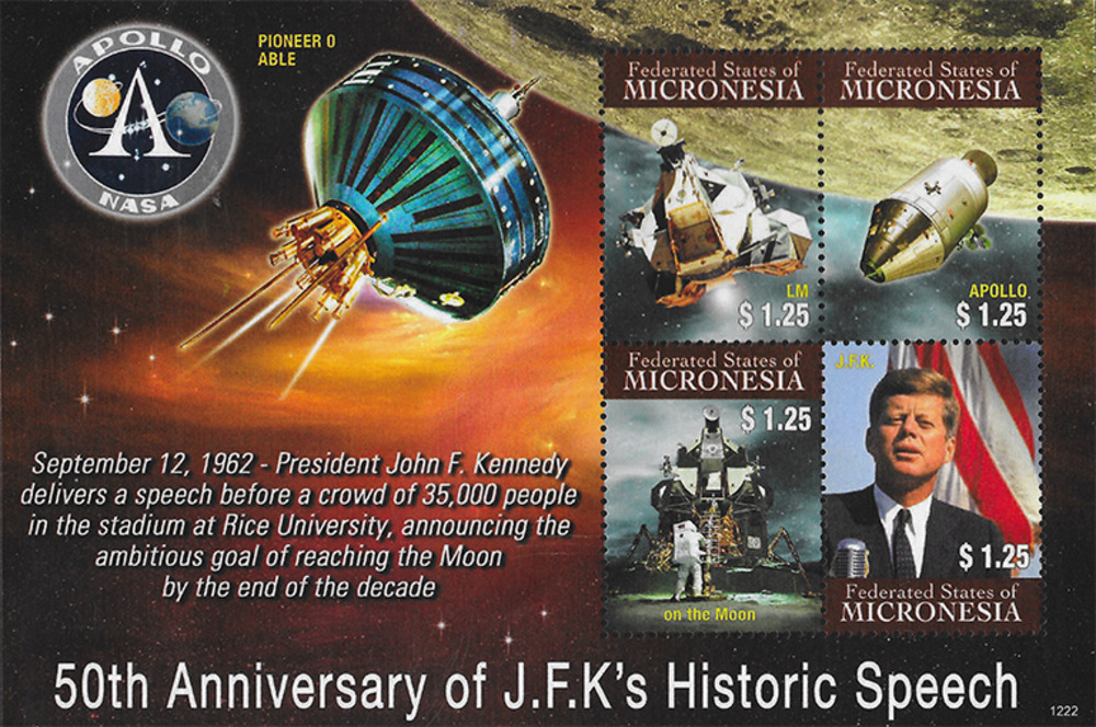 Mikronesien 2012 ** - 50. Jahrestag der Ansprache Präsident Kennedys zur Raumfahrt