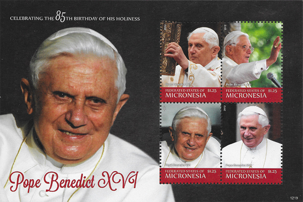 Mikronesien 2012 ** - Papst Benedikt XVI., mit Goldenem Buch