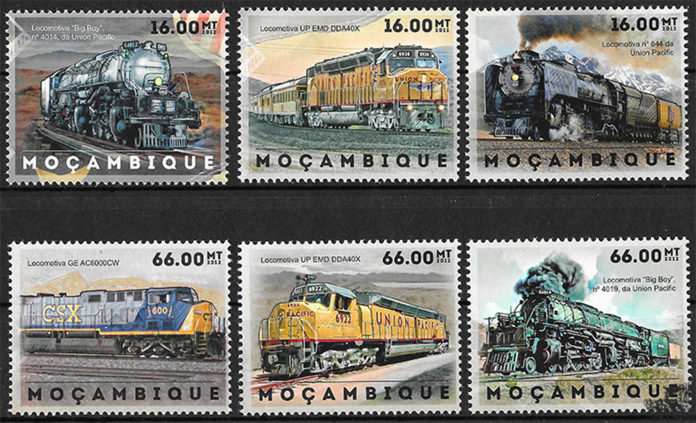 Mosambik 2012 ** - Persönlichkeiten und Jahrestage, Lokomotiven