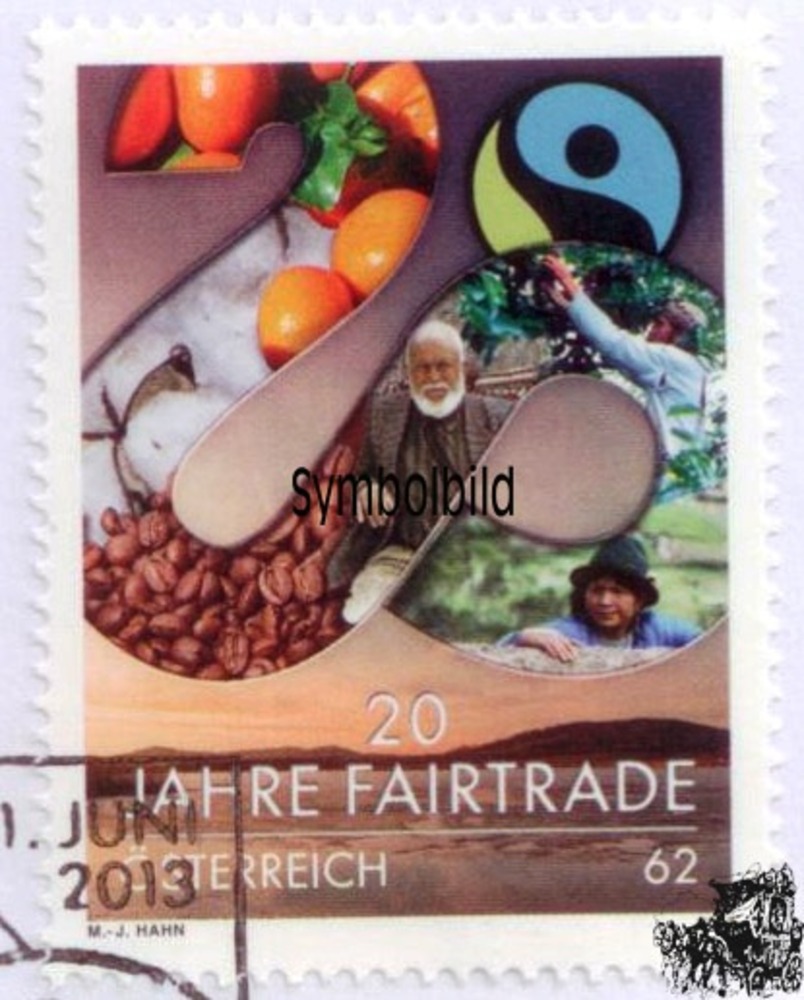 Österreich 2013 o - 0,62 € 20 Jahre FAIRTRADE Österreich