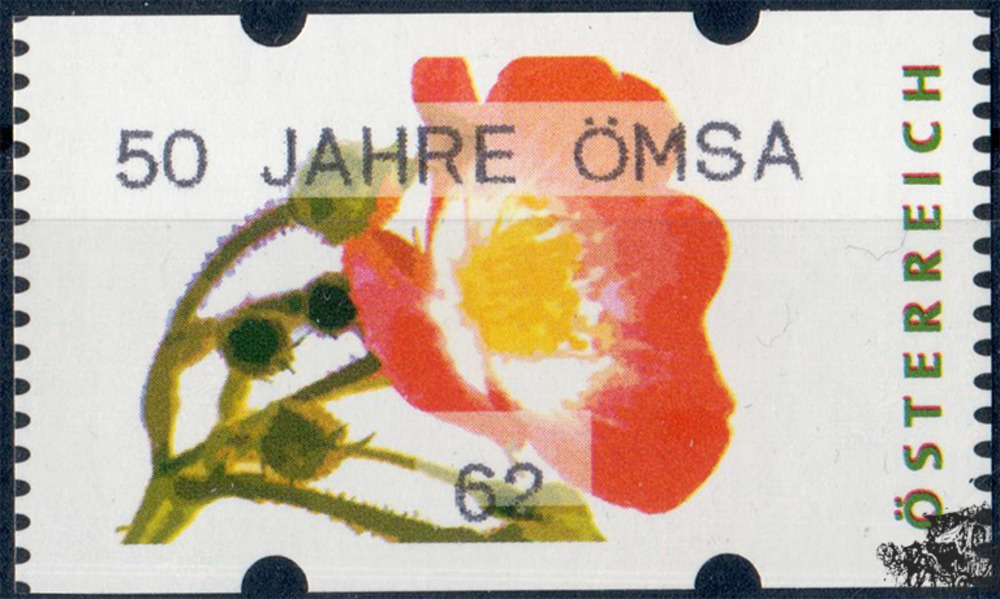 Österreich 2013 Automatenmarke ** - € 0,62 - Heckenrose: 50 JAHRE ÖMSA