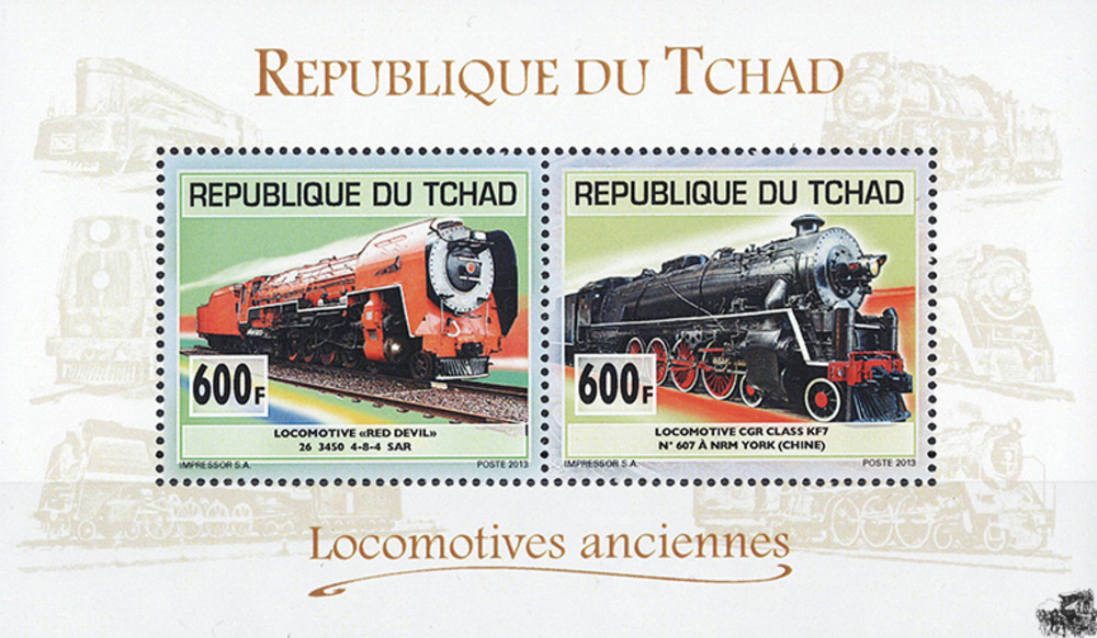 Tschad 2013 ** - Schnellzug-Dampflokomotiven