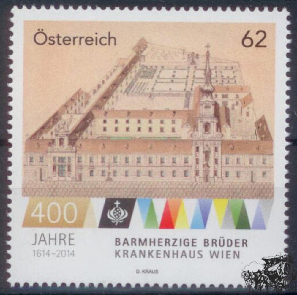 Österreich 2014 - 0,62 € “400 J. Barmherzige Brüder KH“ Österreich 2014 - 0,62 € “400 J. Barmherzige Brüder KH“