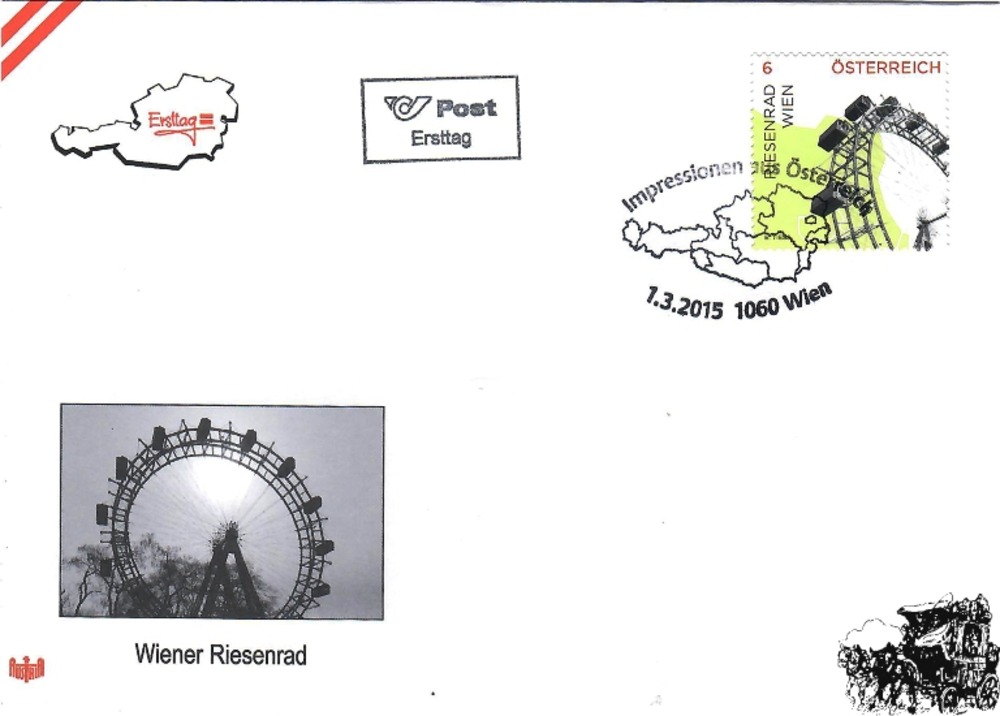 Österreich FDC 2015 0,06 € - Riesenrad Wien