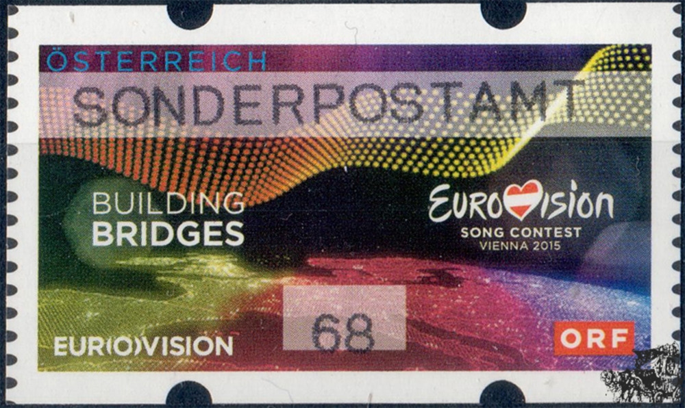 Österreich 2015 Automatenmarke ** - € 0,68 - Eurovision Song Contest - Welle: SONDERPOSTAMT
