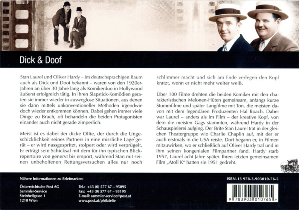 Stan Laurel & Oliver Hardy, Marken.Edition 8 Stan Laurel & Oliver Hardy, Marken.Edition 8