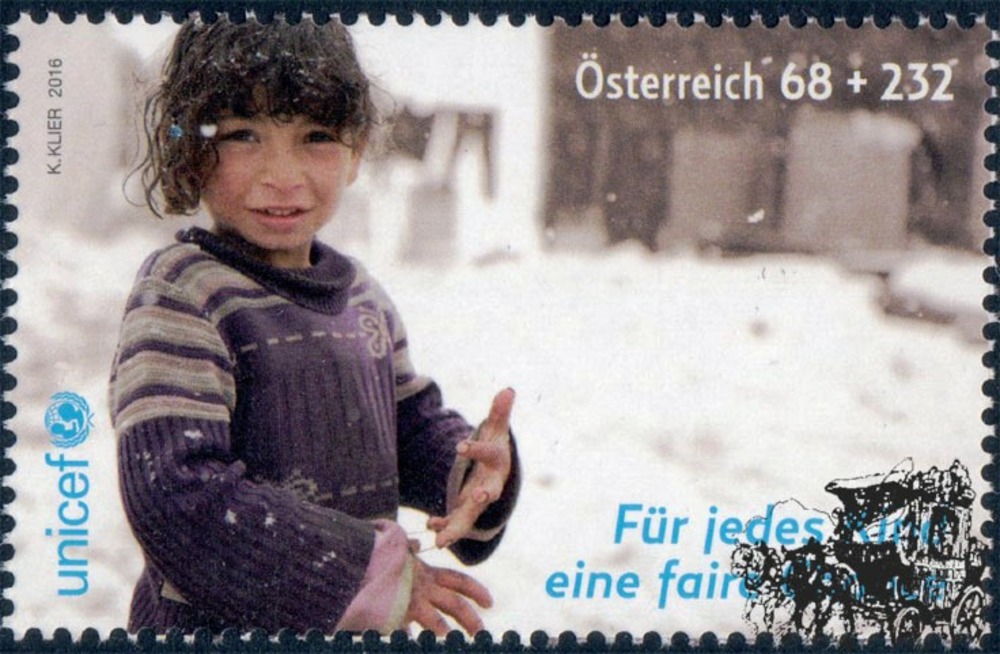 Österreich ** 2016 € 0,68 + 2,32 - UNICEF