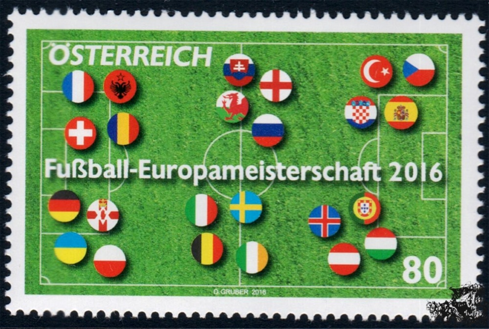 Österreich ** 2016 € 0,80 - Fußball EM 2016 Österreich ** 2016 € 0,80 - Fußball EM 2016