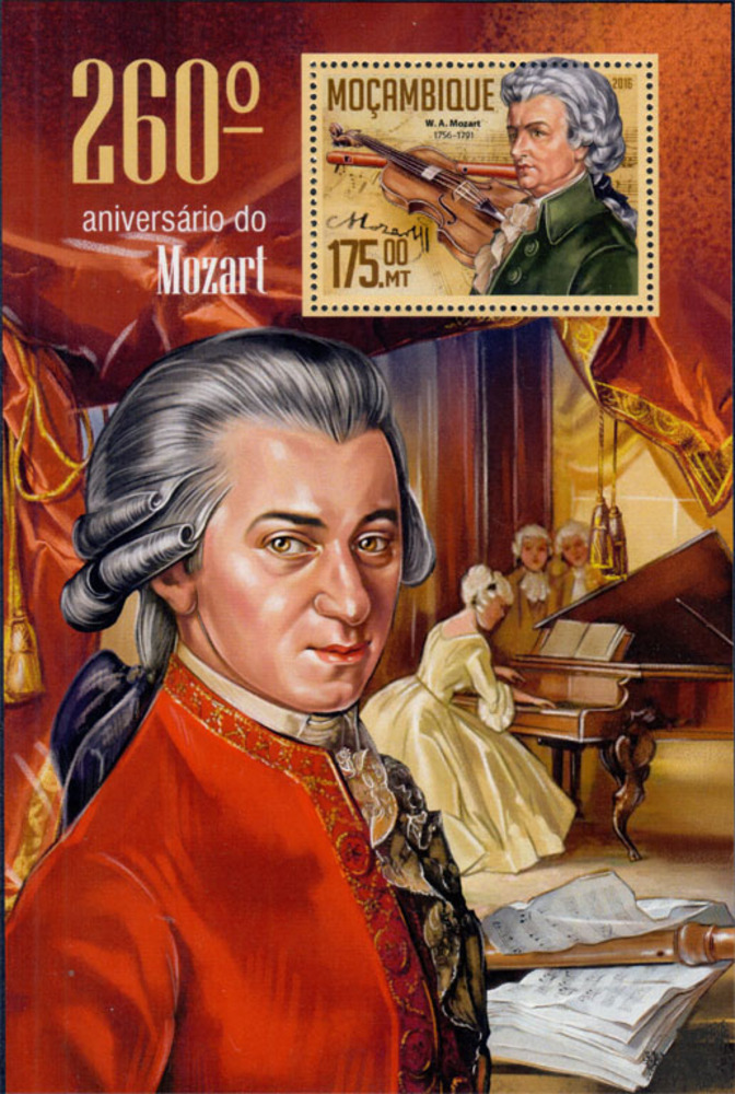 Mosambik ** 2016 - 260. Geburtstag  W. A. Mozart