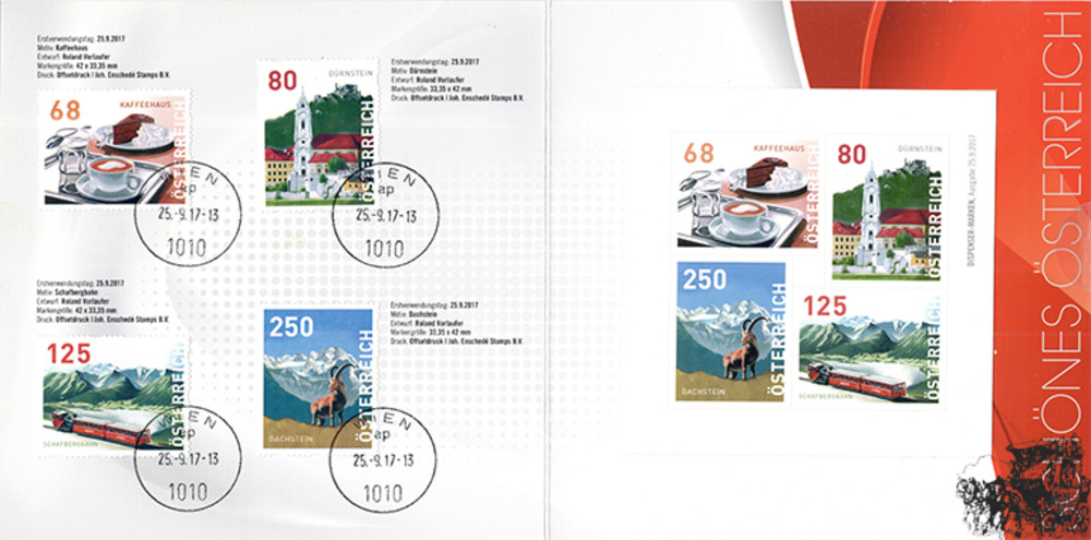 Österreich 2017 - Dispenser-Marken, 1. Serie - Folder - selten! Österreich 2017 - Dispenser-Marken, 1. Serie - Folder - selten!