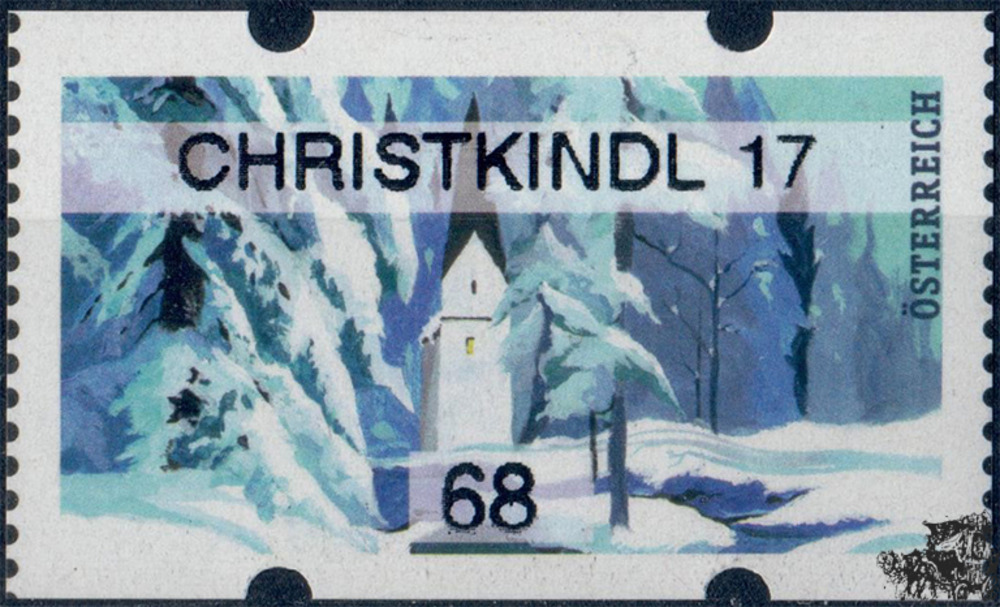 Österreich 2017 Automatenmarke ** - € 0,68 - Kapelle in Winterlandschaft: CHRISTKINDL 17