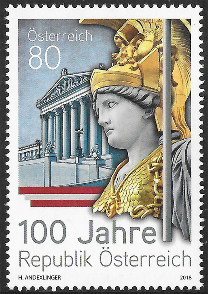 Österreich ** 2018 € 0,80 - 100 Jahre Republik Österreich Österreich ** 2018 € 0,80 - 100 Jahre Republik Österreich