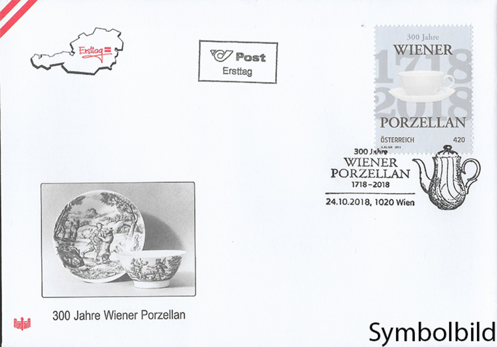 Österreich FDC 2018 € 4,20 - 300 Jahre Wiener Porzellan