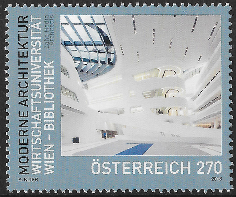 Österreich ** 2018 € 2,70 - WU Bibliothek
