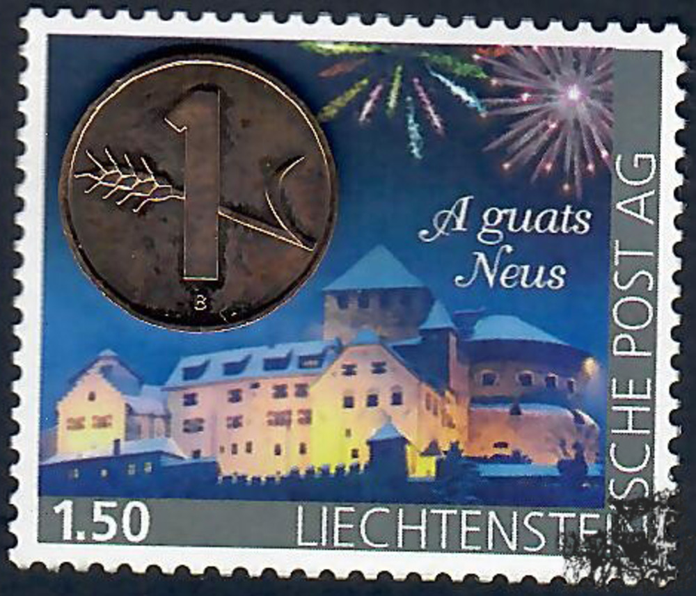 Liechtenstein 2018 ** - Neues Jahr - mit 1 Rappen Schweiz 1956 (B) - Hermann E. Sieger