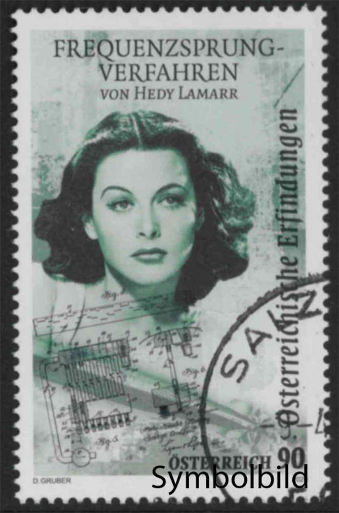 Österreich 2020 o - 0,90 € Österreichische Erfindungen - Frequenzsprungverfahren - Hedy Lamarr Österreich 2020 o - 0,90 € Österreichische Erfindungen - Frequenzsprungverfahren - Hedy Lamarr