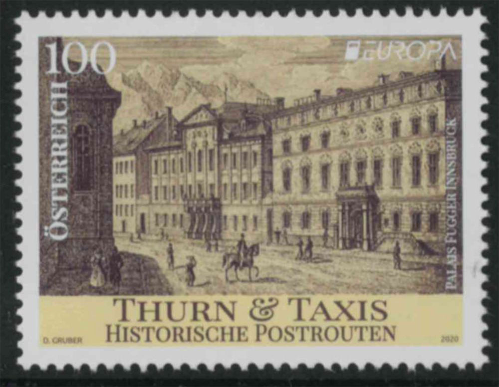 Österreich 2020 ** - € 1,00 - EUROPA 2020 - Historische Postrouten Thurn und Taxis Österreich 2020 ** - € 1,00 - EUROPA 2020 - Historische Postrouten Thurn und Taxis