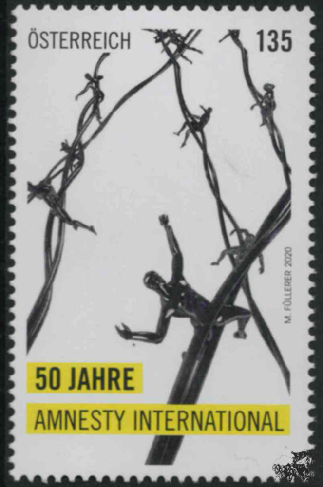 Österreich 2020 ** - 1,35 € - 50 Jahre Amnesty International Österreich Österreich 2020 ** - 1,35 € - 50 Jahre Amnesty International Österreich