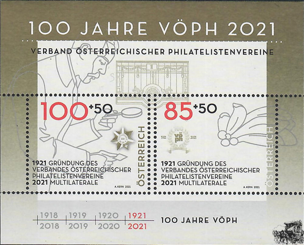 Österreich ** 2021 - €1,85+1,00 - 100 Jahre VÖPh Österreich ** 2021 - €1,85+1,00 - 100 Jahre VÖPh