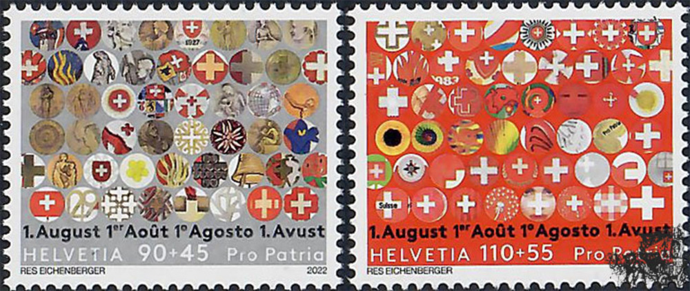 Schweiz 2022 ** - Pro Patria, 100 Jahre 1.-August-Abzeichen