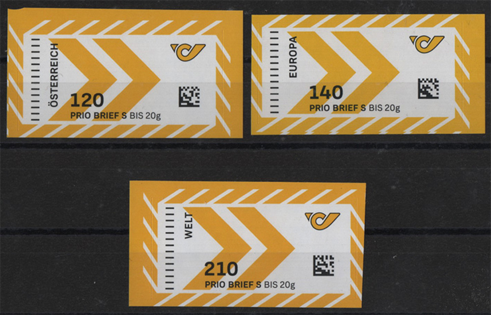 Österreich 2024 ** - Österr. Postwertzeichen PRIO-Briefmarken / ETIKETT