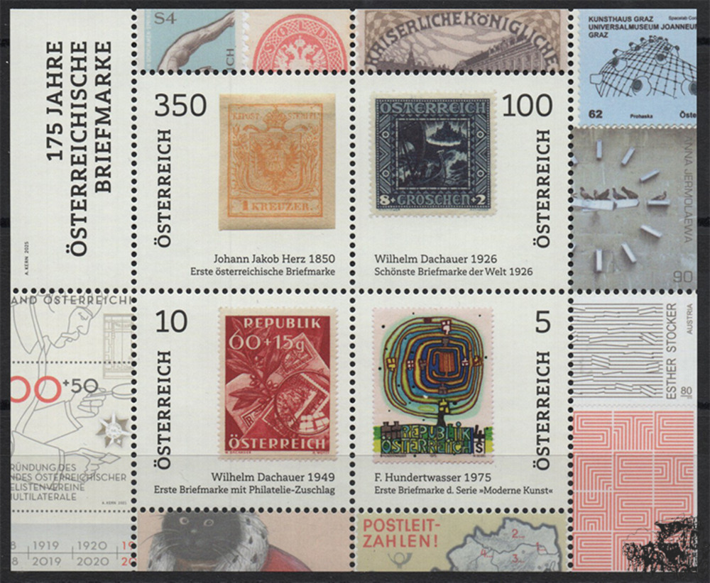 Österreich 2025 ** - € 4,65 BL 175 Jahre österreichische Briefmarke