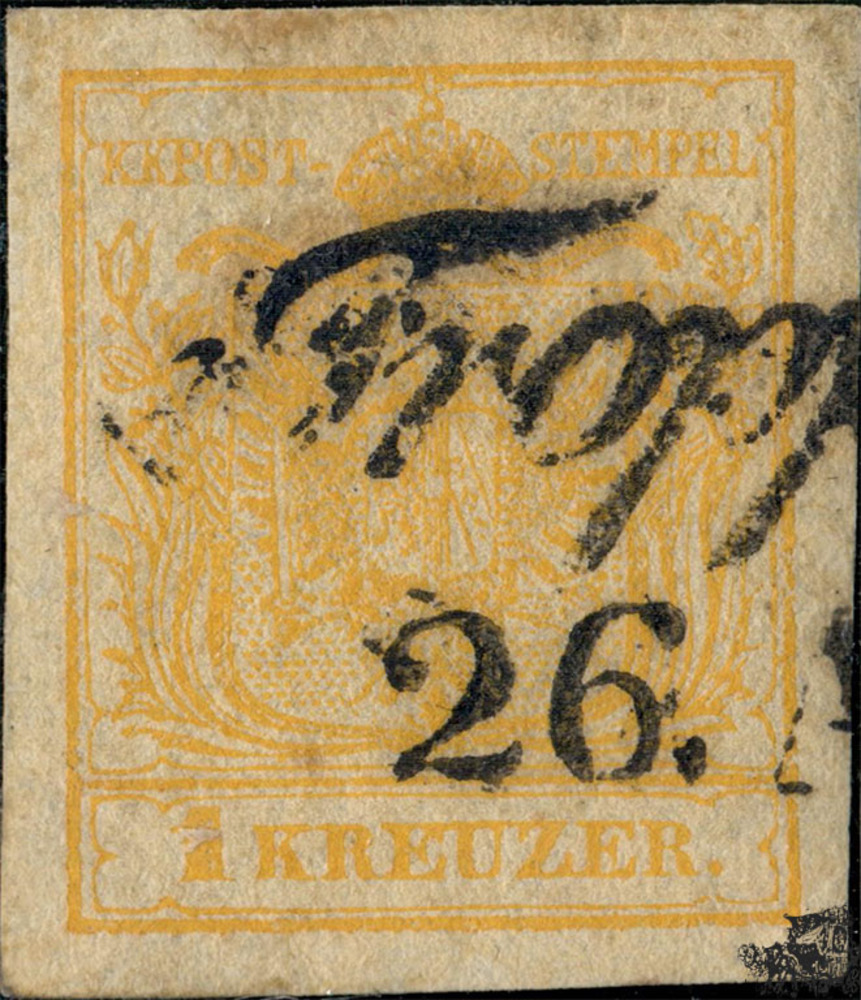 1 Kreuzer Handpapier - Nr.1 HIII 1 Kreuzer Handpapier - Nr.1 HIII