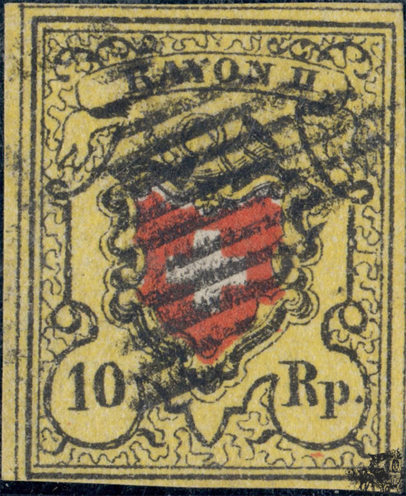 Schweiz 1850 o - 10 Rappen