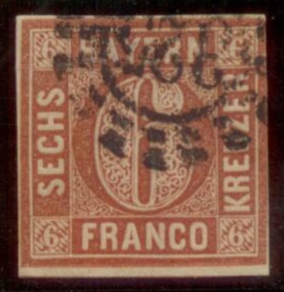 Bayern, 6 Kreuzer Quadratausgabe - Nr.4 II Bayern, 6 Kreuzer Quadratausgabe - Nr.4 II