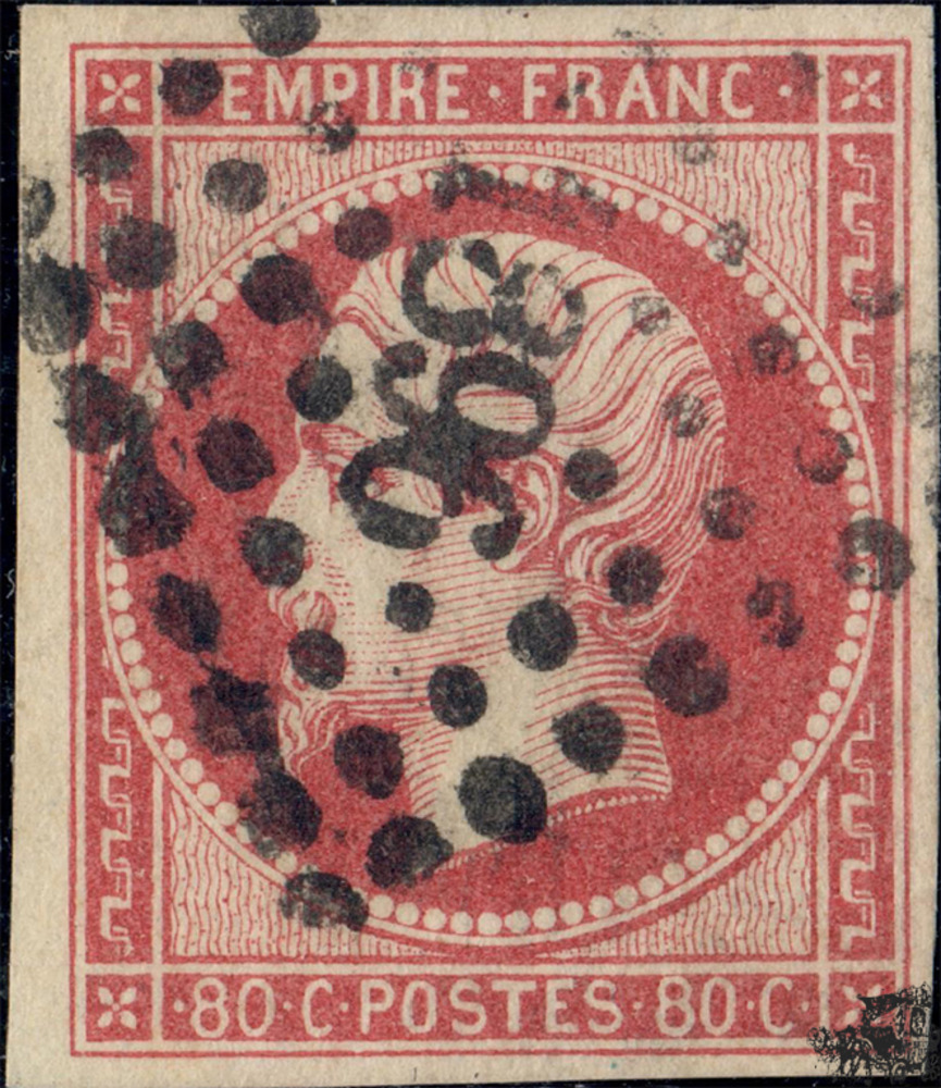 Frankreich 1853 o - 80 Centimes - Kaiser Napoleon III