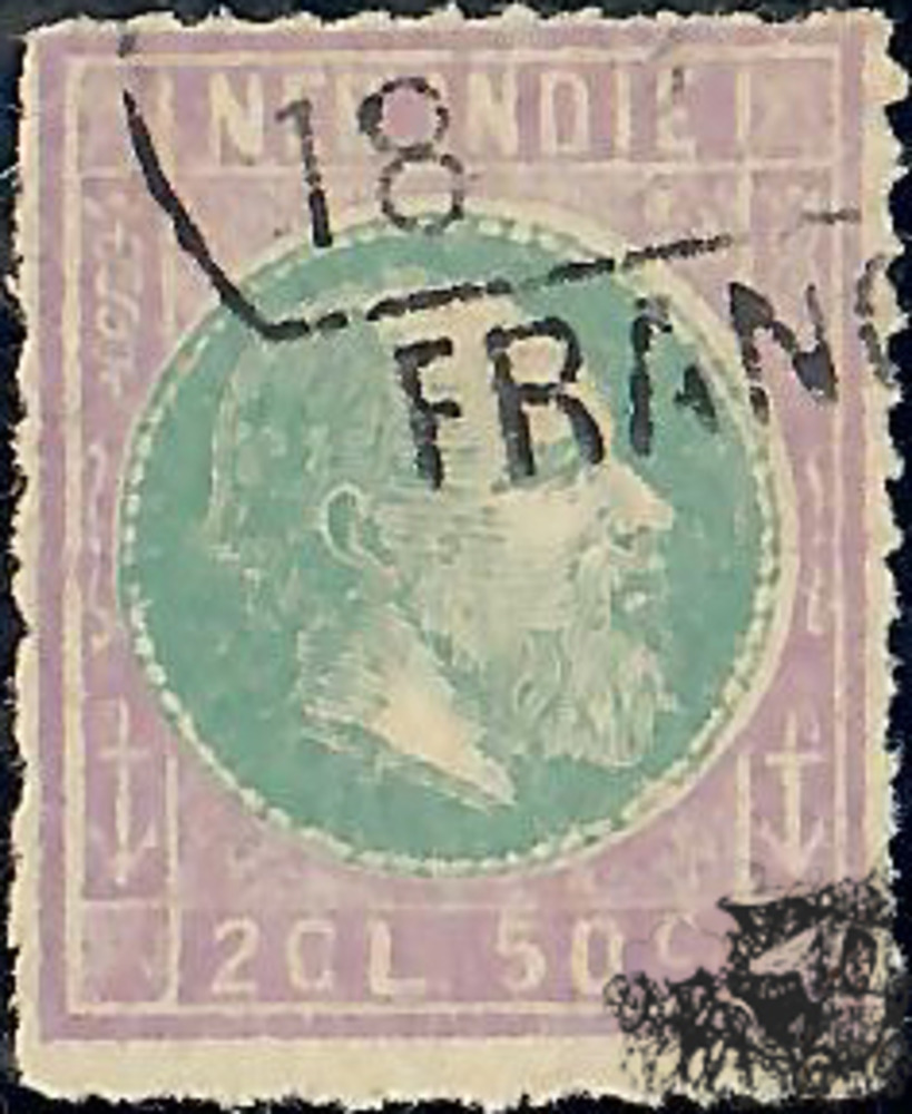 Niederländisch Indien 1870 o - Freimarke - König Wilhelm III - 2.5 Gulden