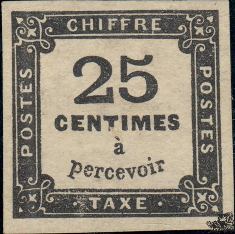 Frankreich Portomarke * 1871 - 25 Centimes - Ziffernzeichnung