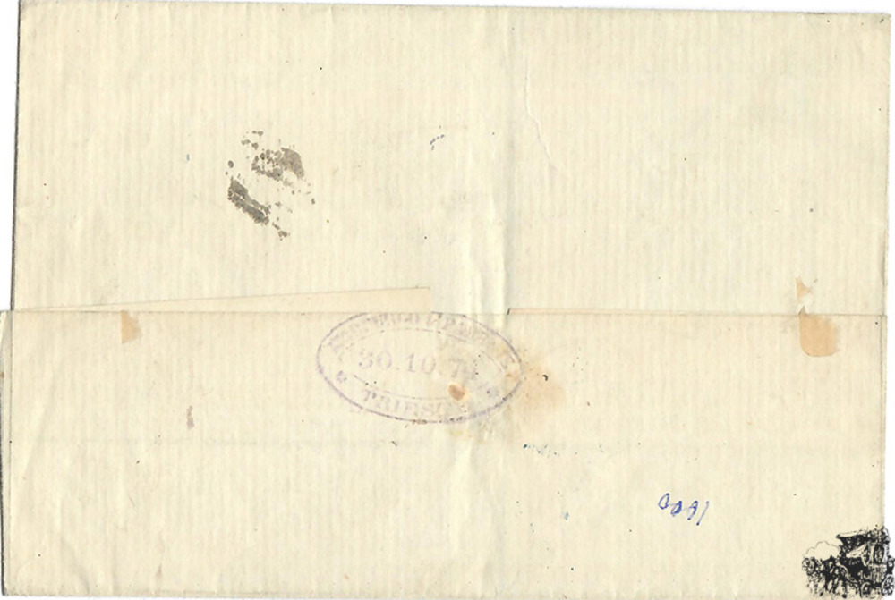 Österreich Brief 1874, 25 Kreuzer 1867 I, von Triest nach Paris Österreich Brief 1874, 25 Kreuzer 1867 I, von Triest nach Paris