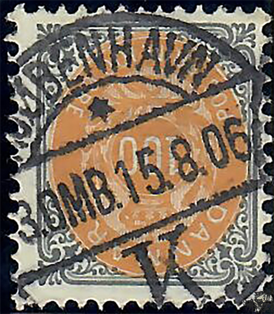 Dänemark o 1903 - Freimarken: Ziffern im Rahmen - 100 Ore