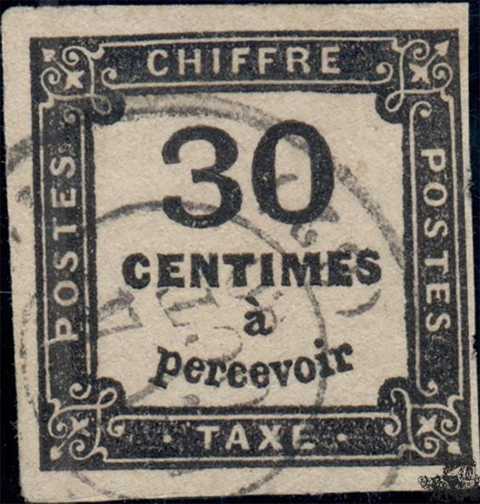 Frankreich Portomarke o 1873 - 30 Centimes - Ziffernzeichnung