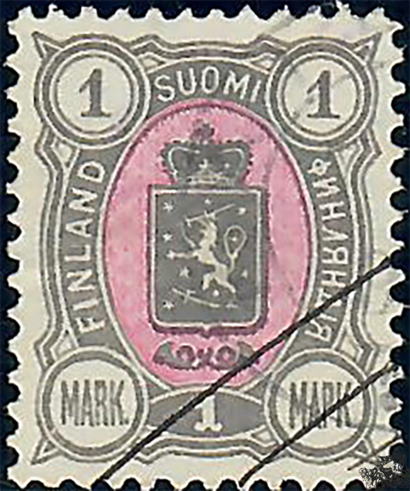 Finnland o 1889 - Freimarken: Wappen - 1 Markka