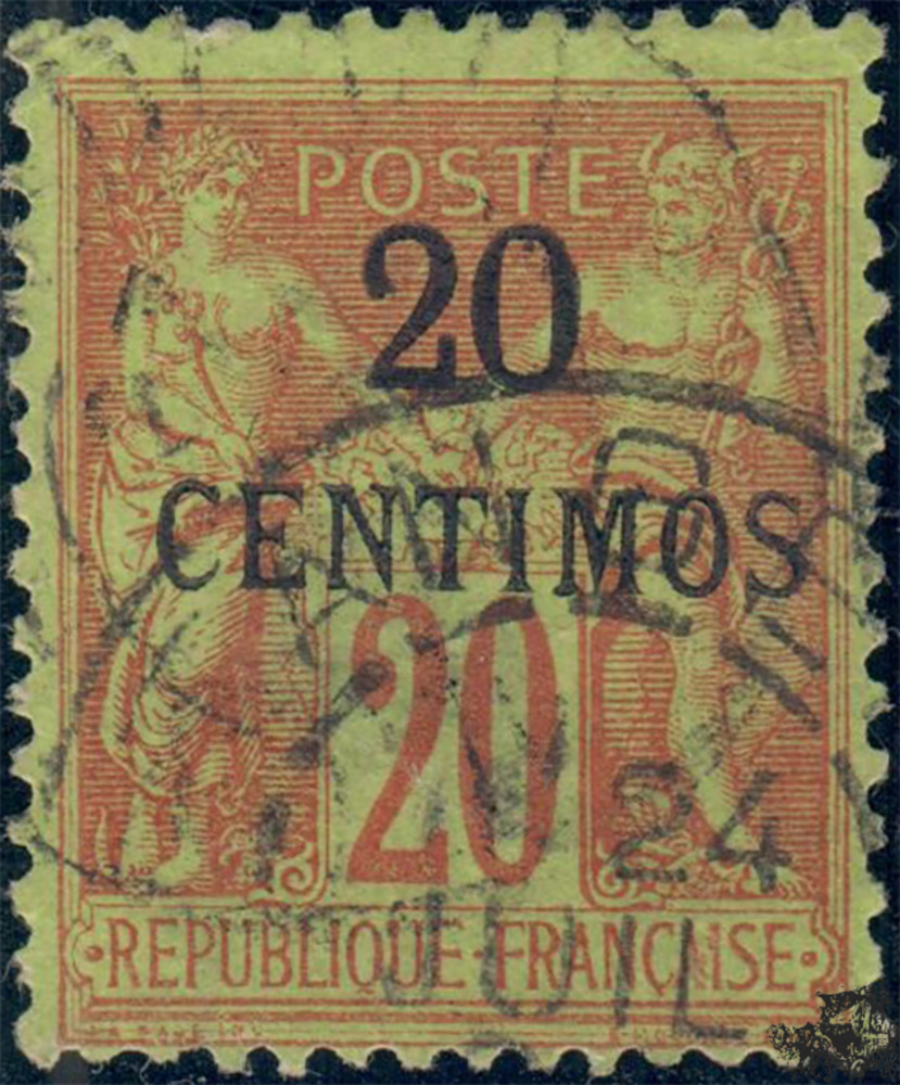 Französische Post in Marokko o 1891 - 20 Centimos - Freimarken