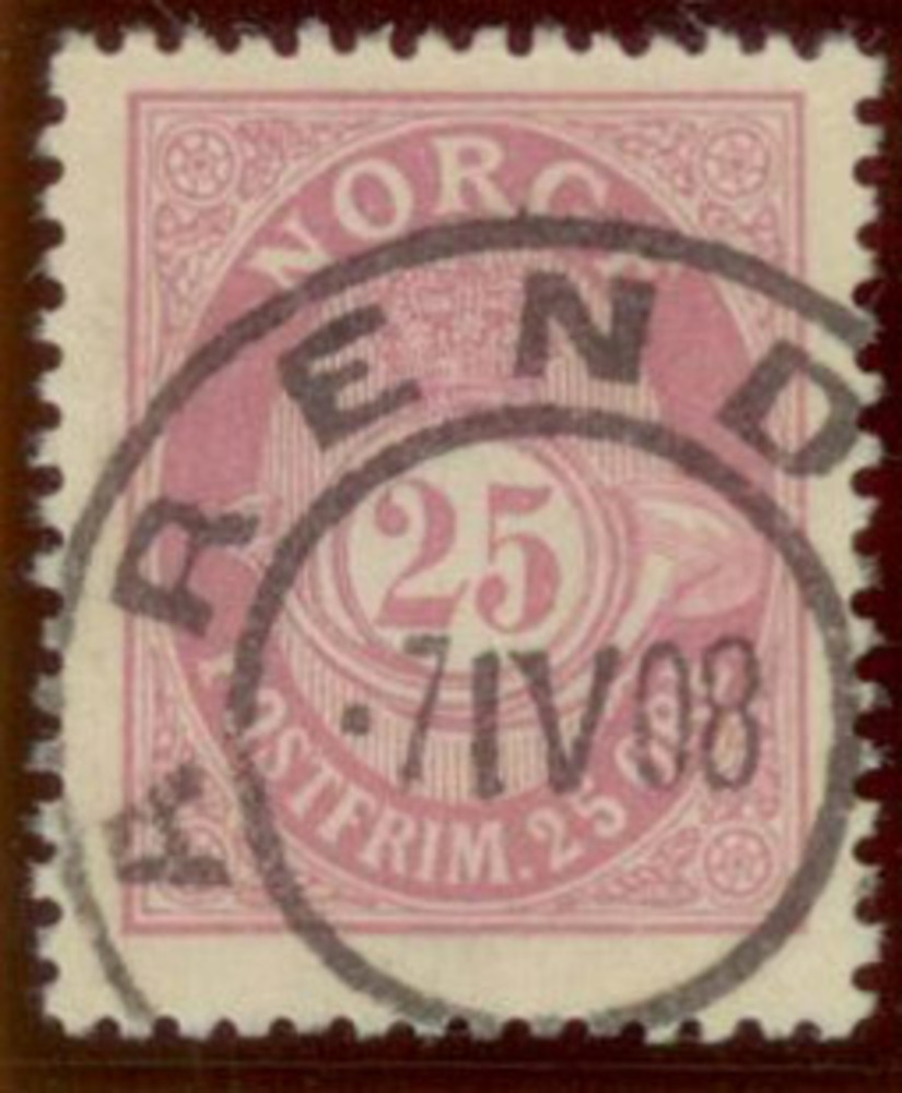 Norwegen o 1893 - Posthorn, 25 Öre Norwegen o 1893 - Posthorn, 25 Öre