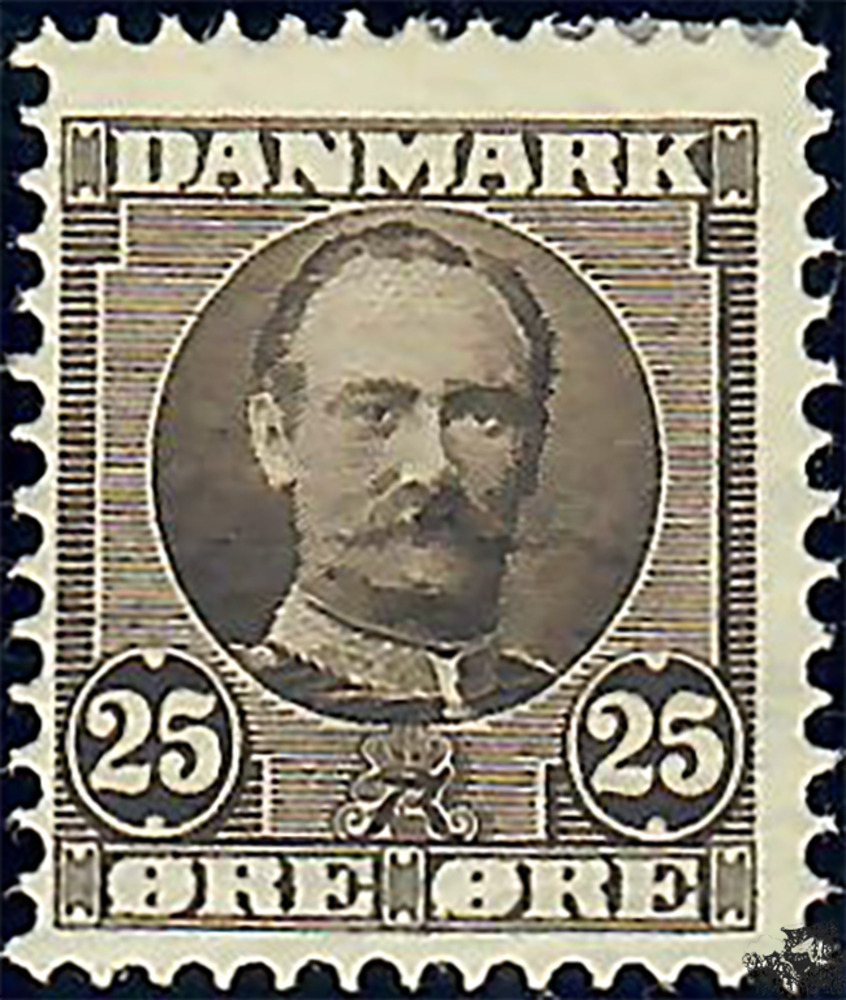 Dänemark * 1907 - Freimarken: König Frederik VIII - 25 Ore