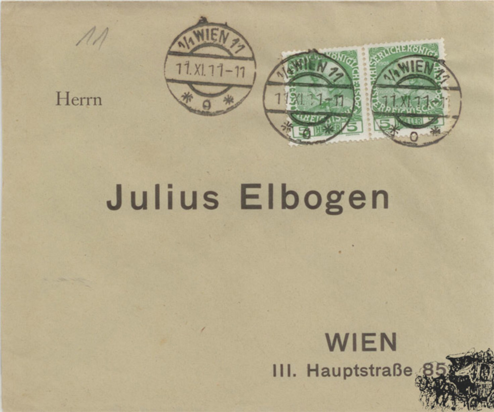 Österreich Brf. 1908, 5 Heller Freimarke Jubiläumsausgabe 1908 MeF